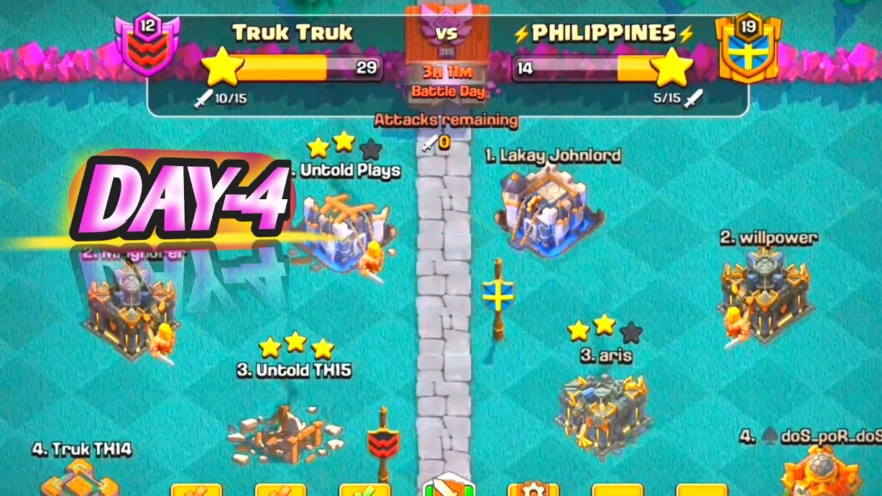Day -4 Attack With Hero Only || Watch Till End || #clashofclans #coc #gaming 
