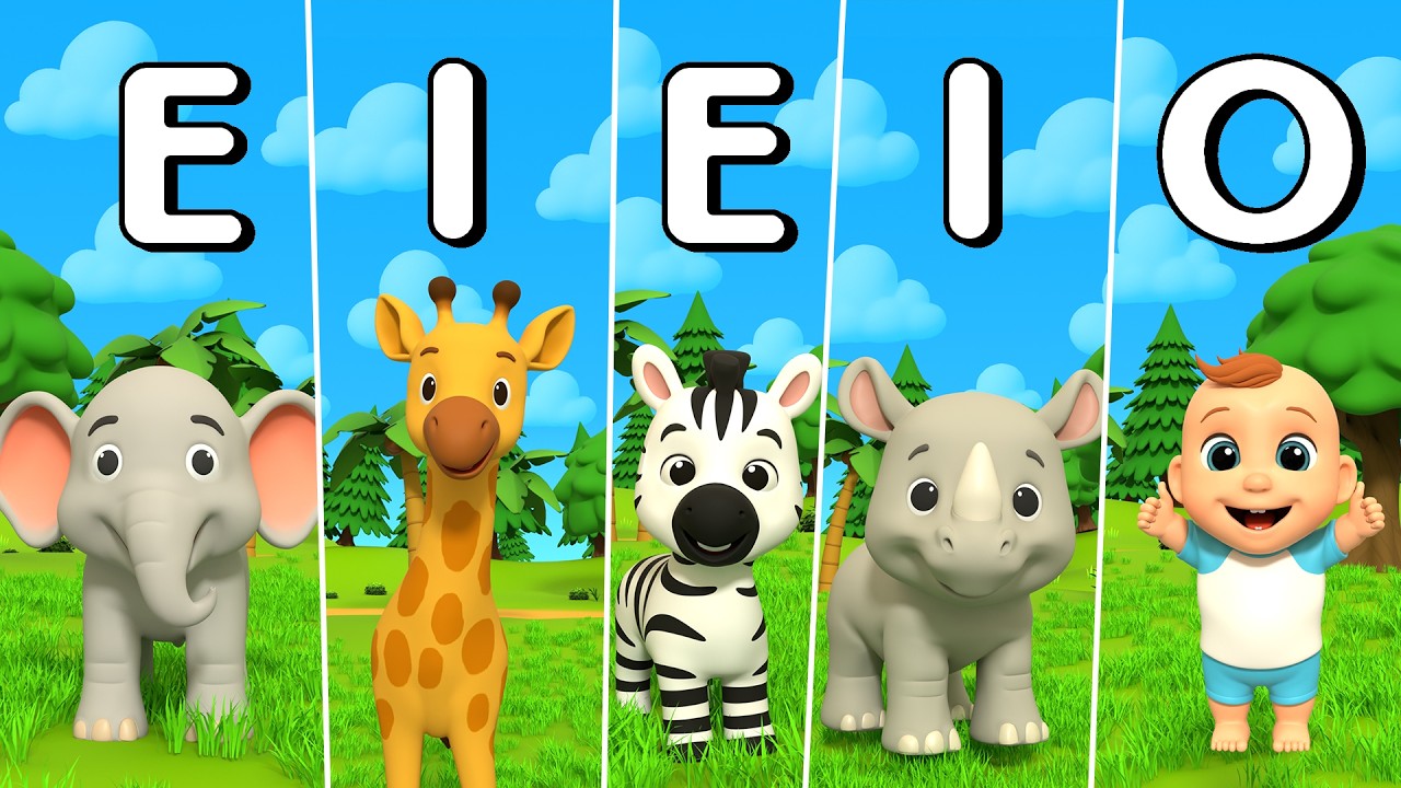 Safaritiere spielen auf Old MacDonalds Bauernhof | Bunte Kinderreime mit LuLu LaLa