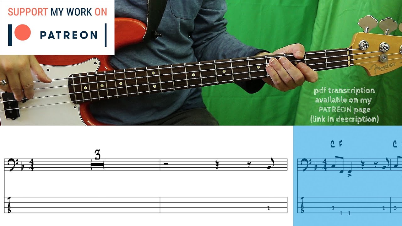 Rolling Stones - Start Me Up (Bass cover with tabs)