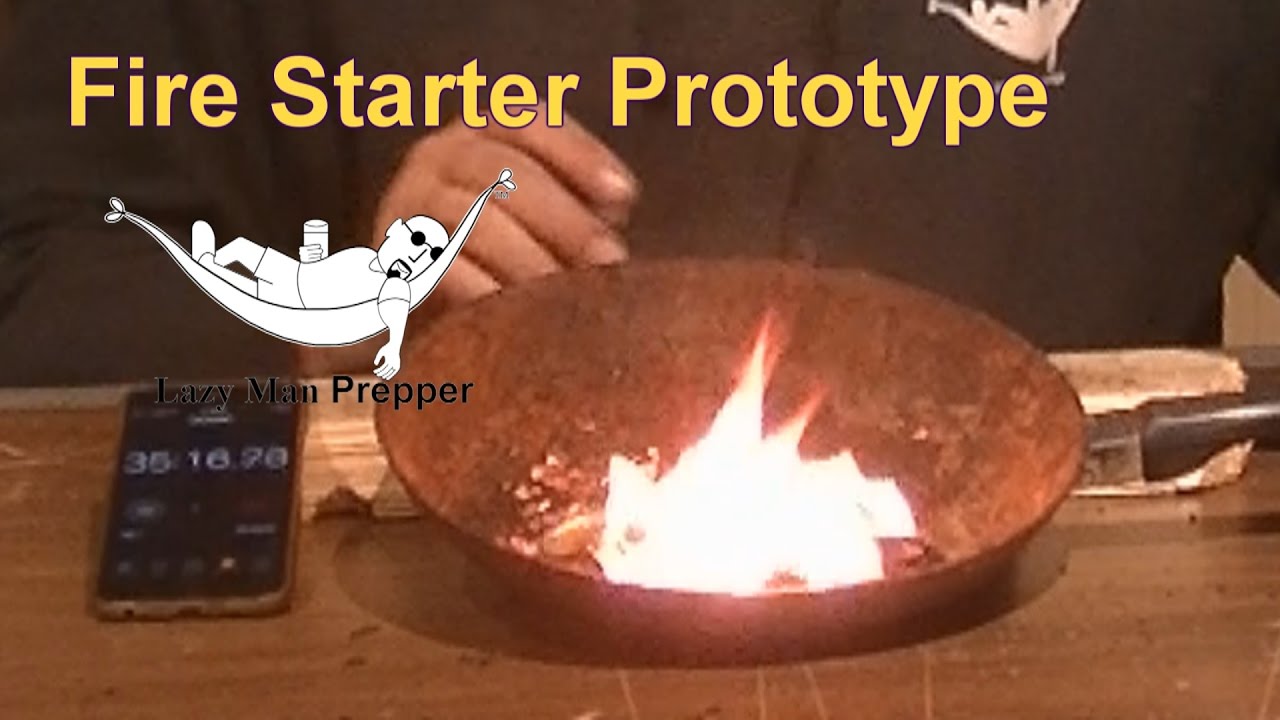 Fire Starter Prototype that burned for 40 minutes