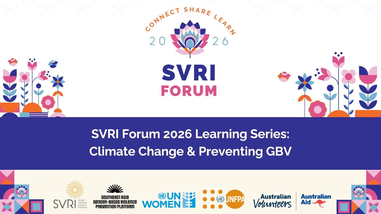 SVRI Forum Learning Series: Climate Change & Preventing Gender Based Violence