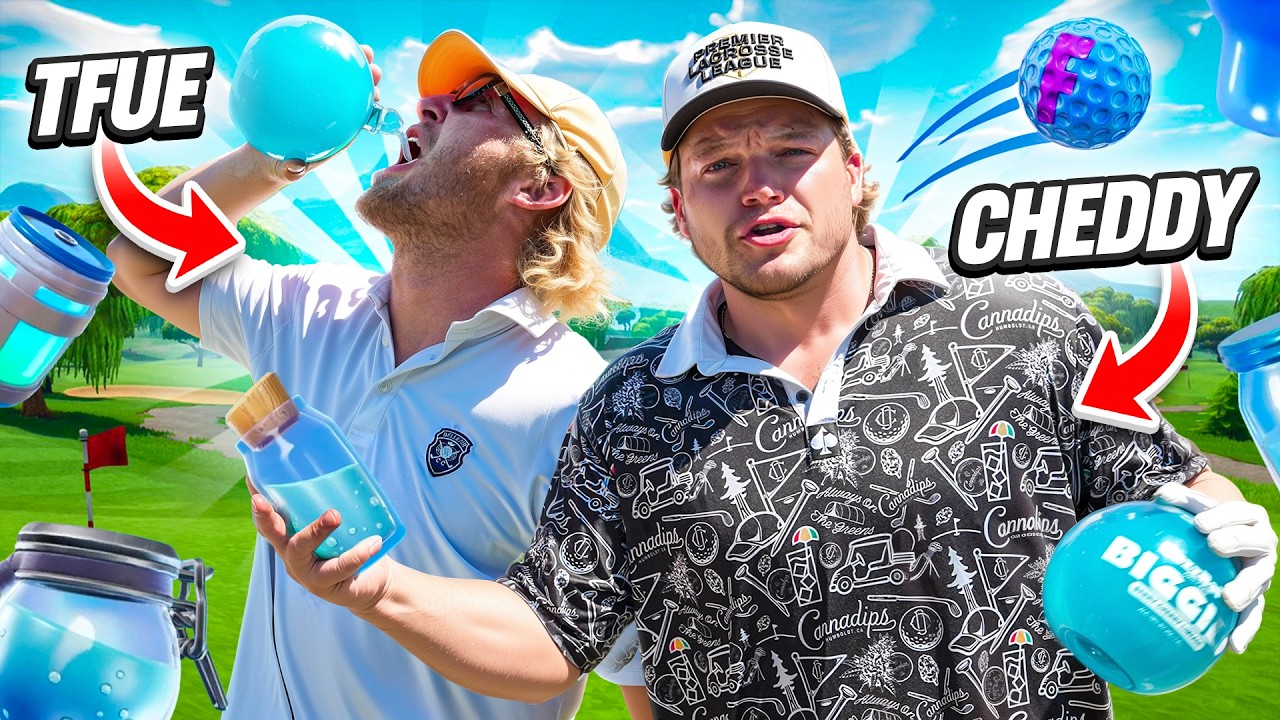 Tfue & Cheddy Run Duos on the Golf Course!