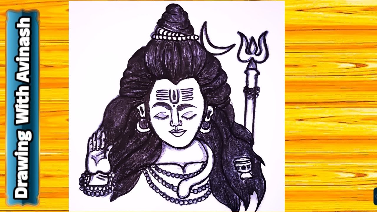 How To Draw Shiva With Mahashivratri | शिव जी का चित्र| Shivratri Special Shiva Drawing With Trishul