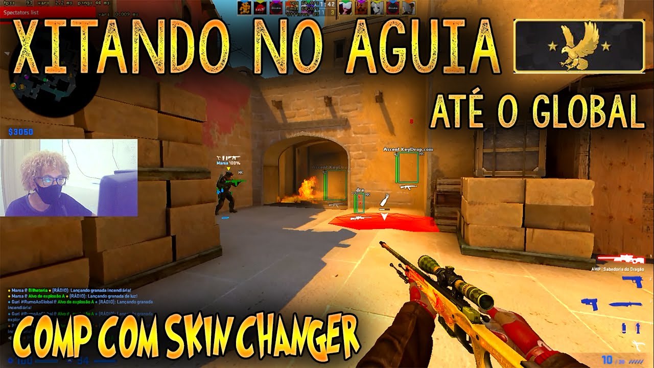 COMP COM SKIN CHANGER! LEGIT Hacking // XITANDO NO AGUIA ATÉ O GLOBAL! #5