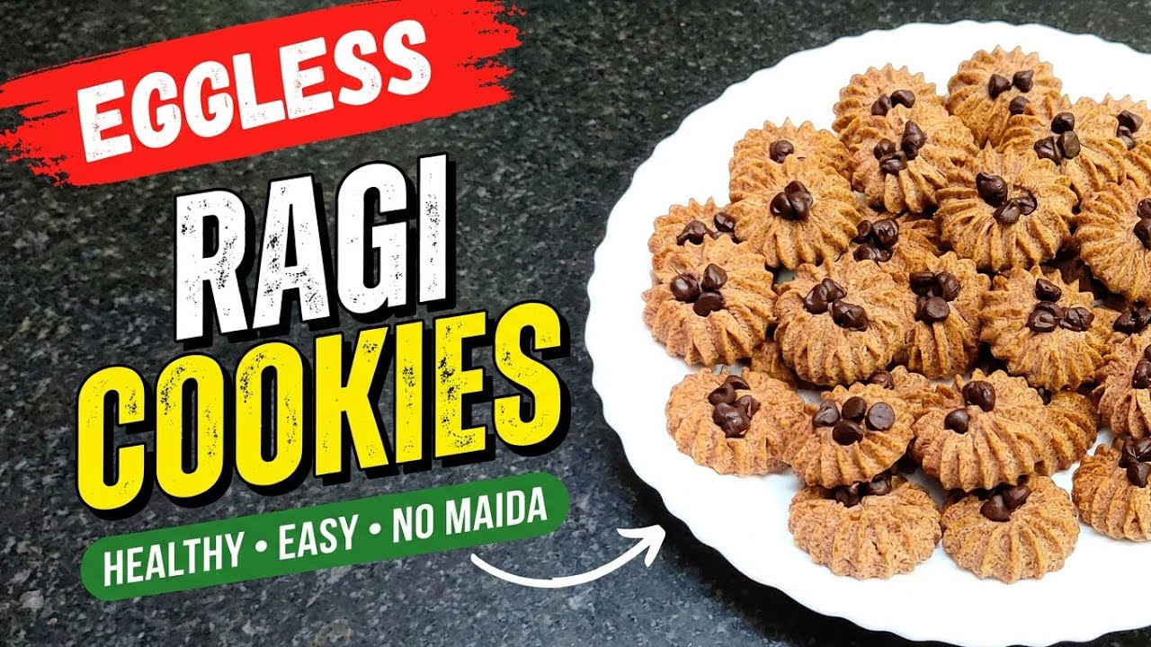 Healthy Ragi Cookies Recipe l @richakitchen-1 #ragicookies #cookiesrecipe #youtubevideo #biscuits 