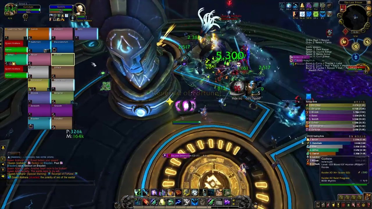 Heroic Queen Azshara Resto Shaman POV