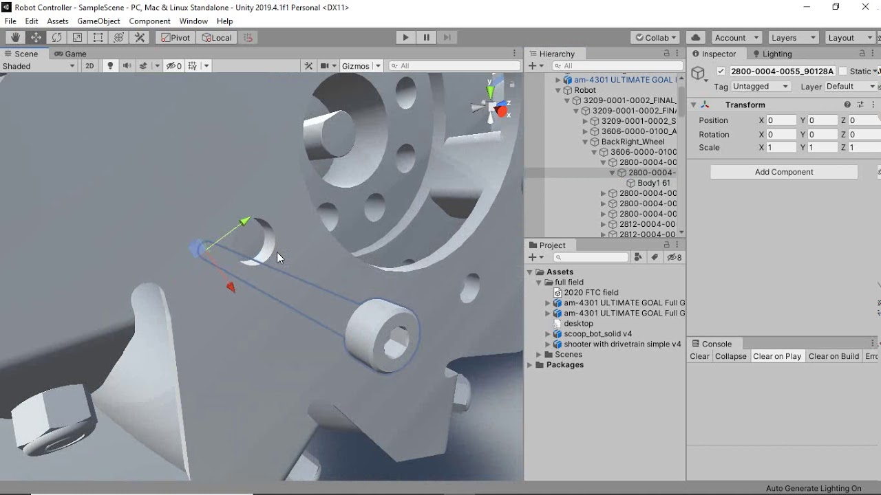 How to identify Joints in a robot for Unity