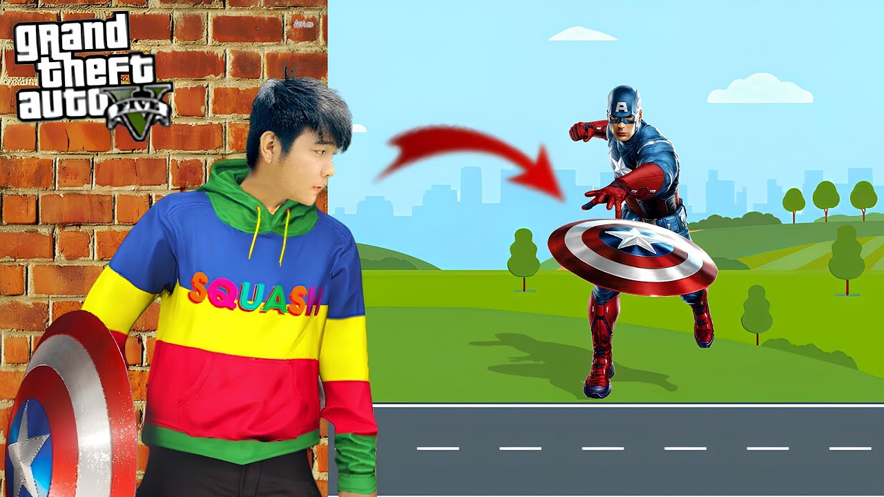 Captain America ရဲ့ ဒိုင်းကာကို ကျွန်တော်ခိုးခဲ့တယ် | I stole Cap's Shield in GTA V | SMART On Live