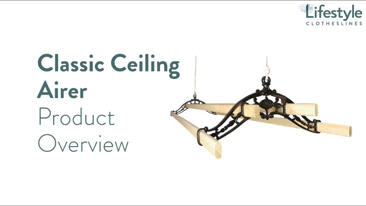Classic Ceiling Airer Product Overview - Lifestyle Clotheslines