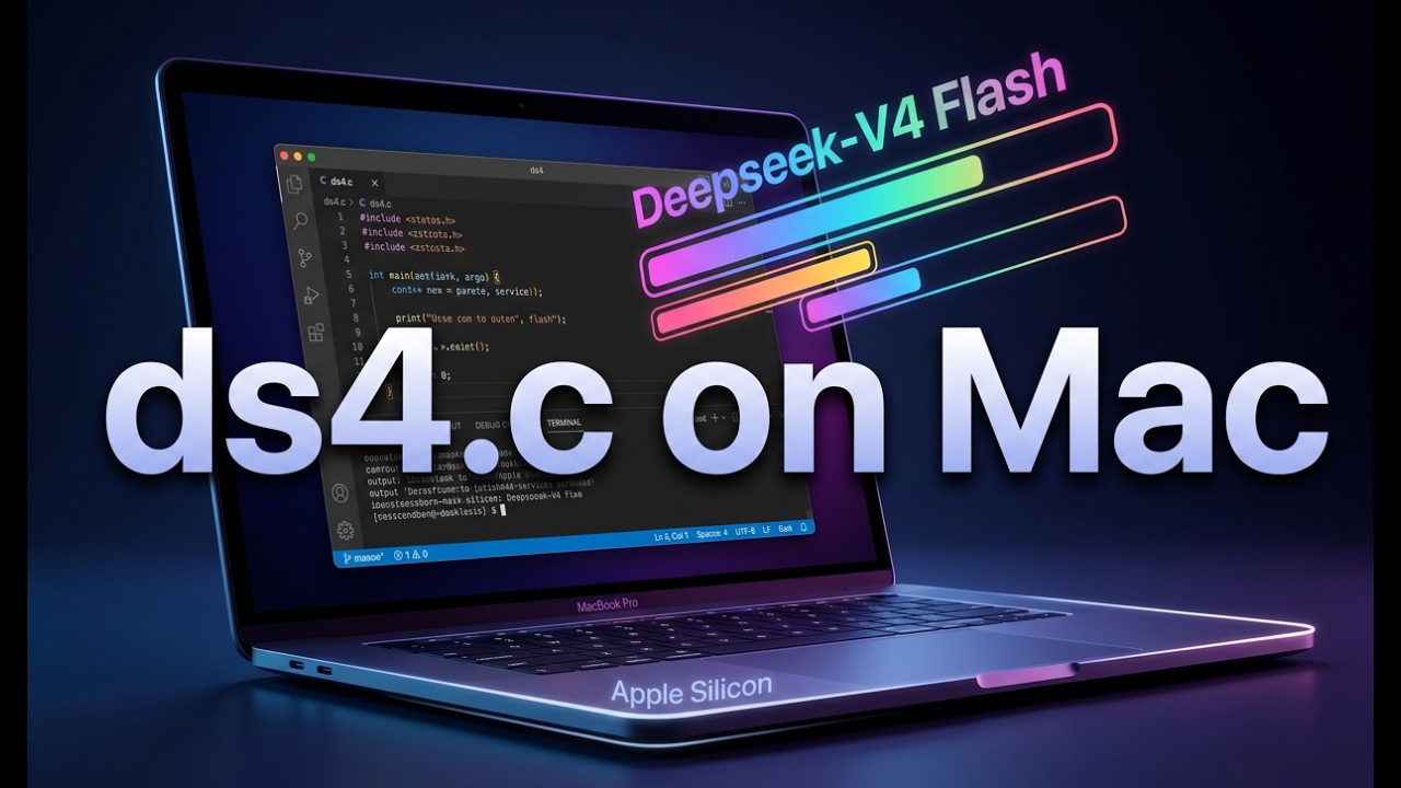 DeepSeek V4 Flash работает ПОЛНОСТЬЮ локально на Apple Silicon &mdash; ds4.c меняет всё.