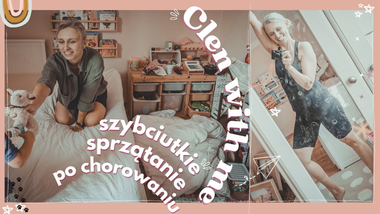 CLEAN WITH ME💖 MOTYWACJA DO SPRZĄTANIA ✨sprzątanie i ogarnianie po chorowaniu *prawie całego domu 🧽