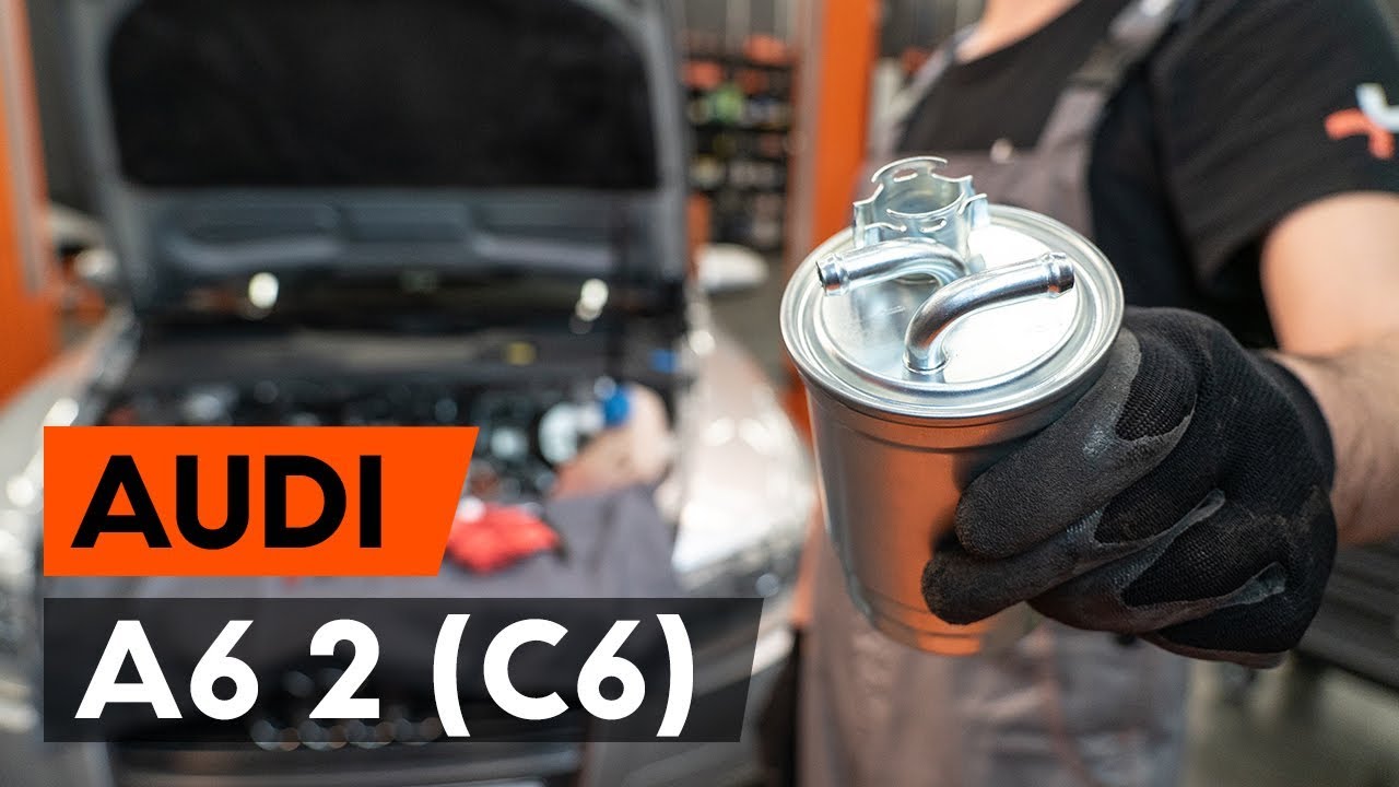 Kā nomainīt degvielas filtrs AUDI A6 (C6)  [AUTODOC VIDEOPAMĀCĪBA]
