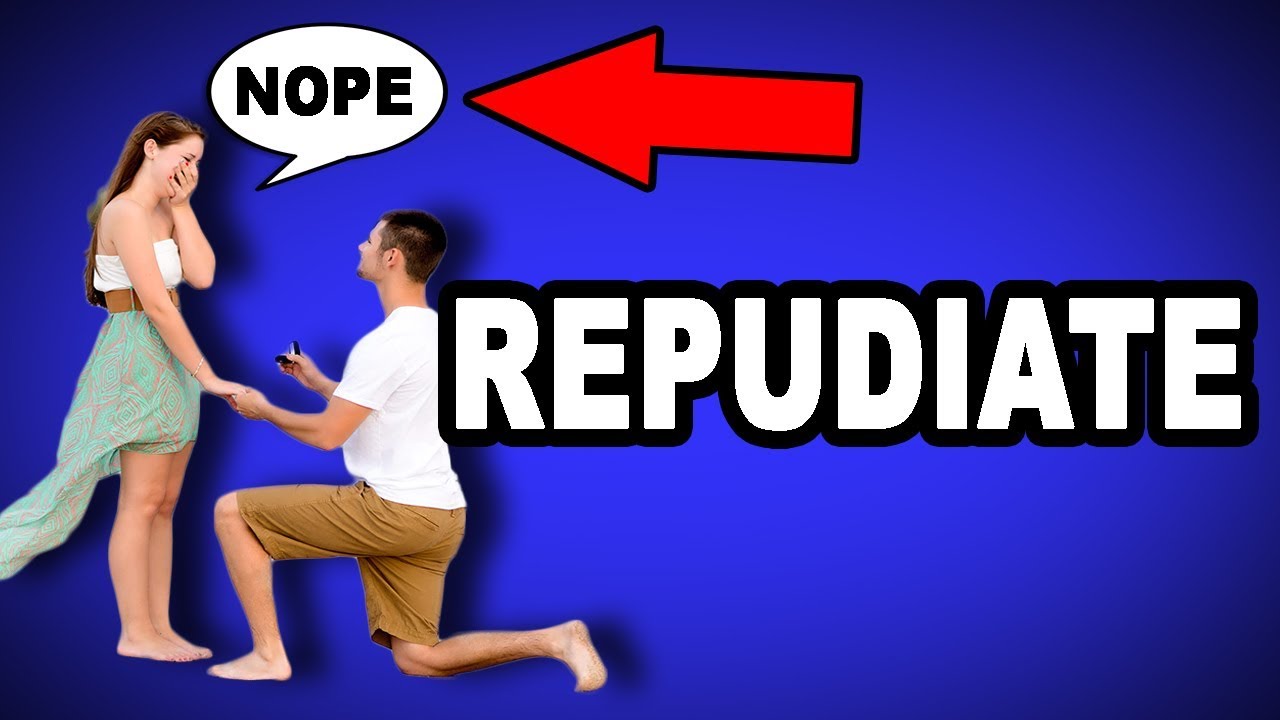 Learn English Words: REPUDIATE - Meaning, Improve Your English Vocabulary with Pictures and Examples