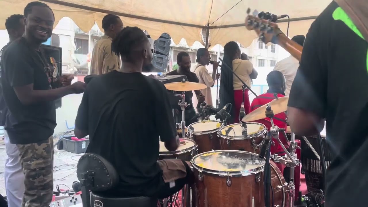 ||DRUM CAM||🔥⚡️BisDrum performs at Musicians Health Day Out 2024, Enjoy the HiLife Groove❤️🌅⚡️🔥