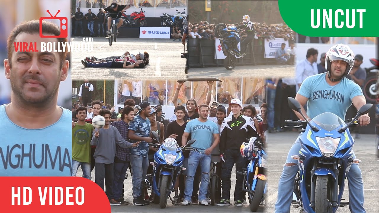 UNCUT - Salman Khan Live Stunts at Suzuki Gixxer Day with Aras Gibieza | Red Bull