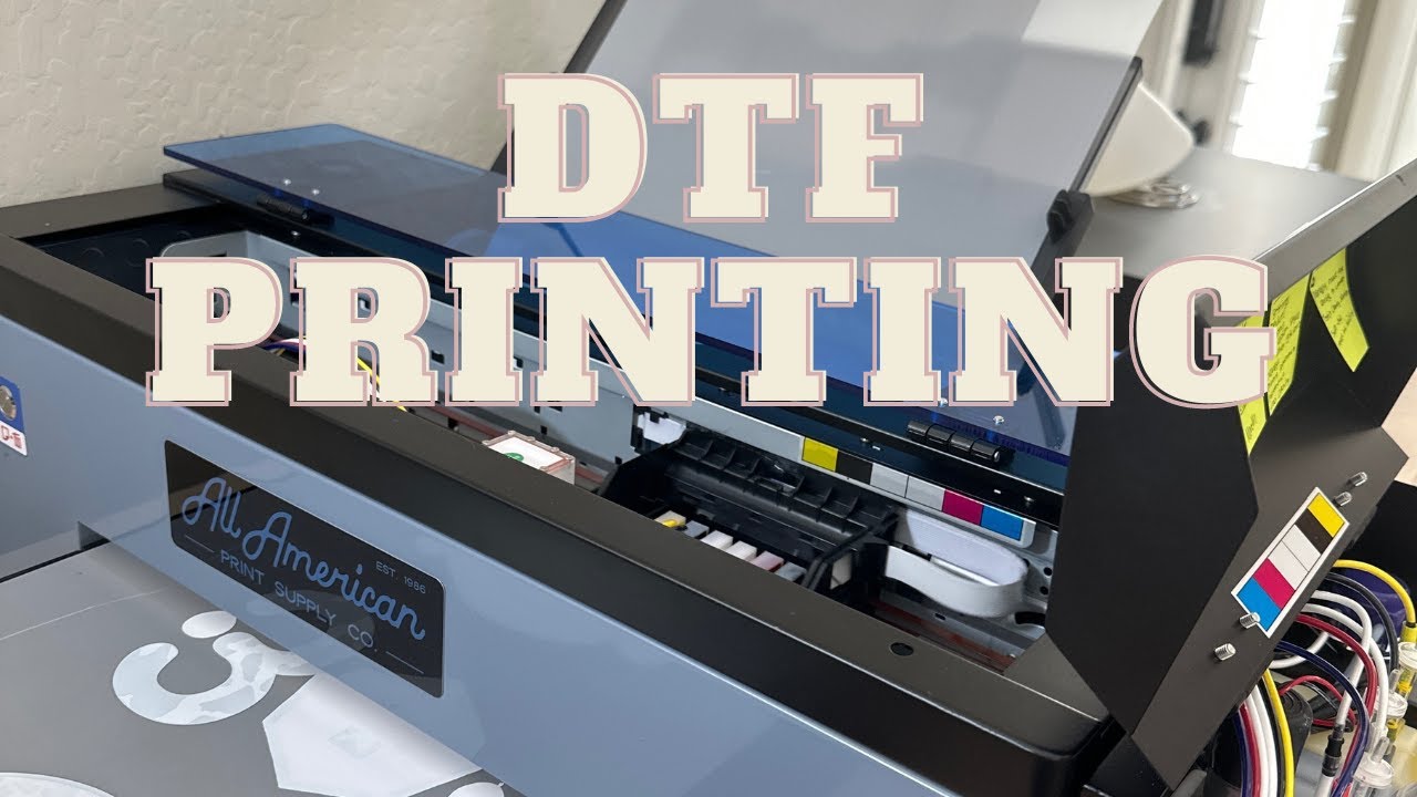 Printing with my DTF Printer! Showing you how I start the day, running head cleaning, and PRINTING
