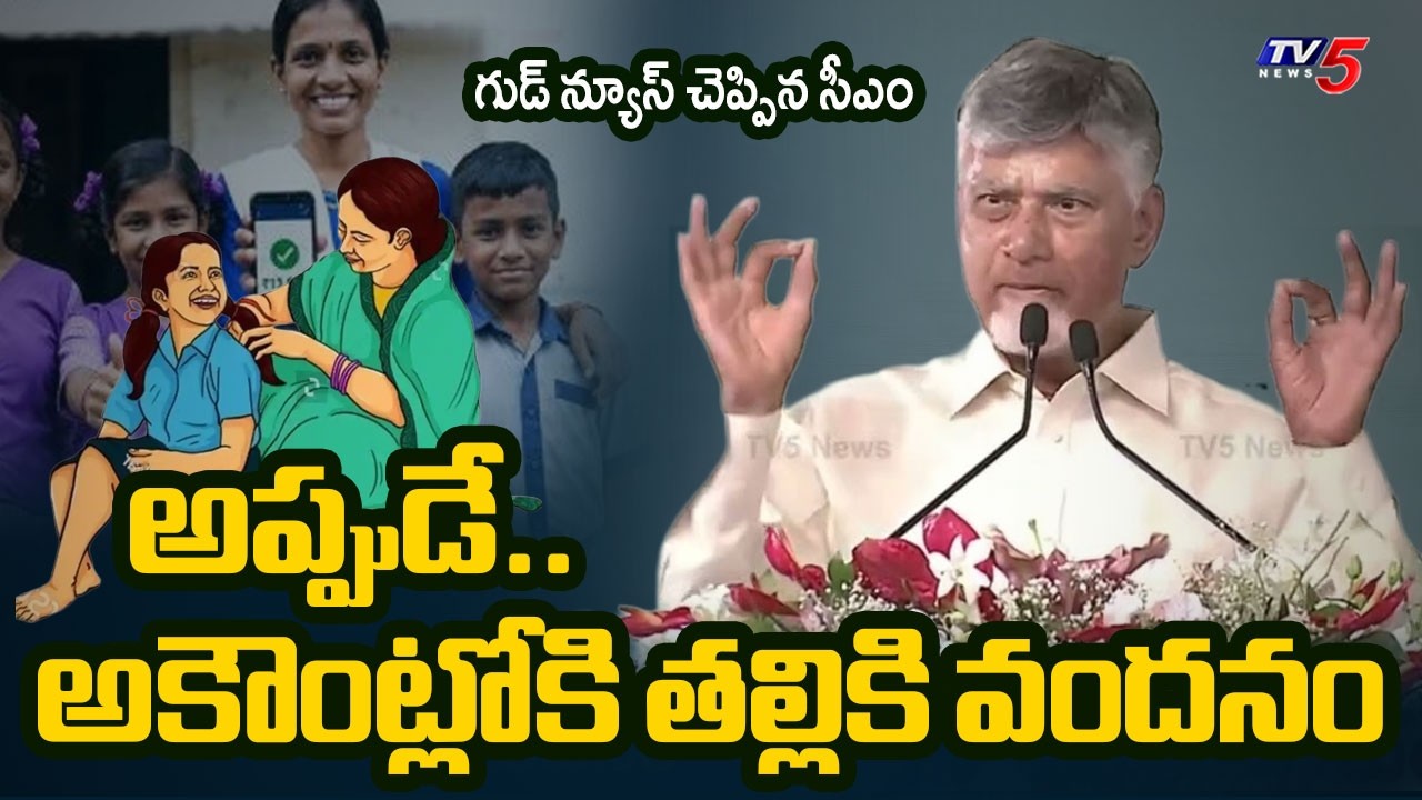 CM Chandrababu Shares Good News About Talliki Vandanam Scheme | TV5 News