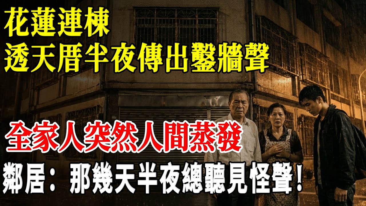 花蓮連棟透天厝半夜傳出「鑿牆聲」...警察破門驚見屋內慘狀，鄰居：那幾天根本不敢睡！[往事聽古]