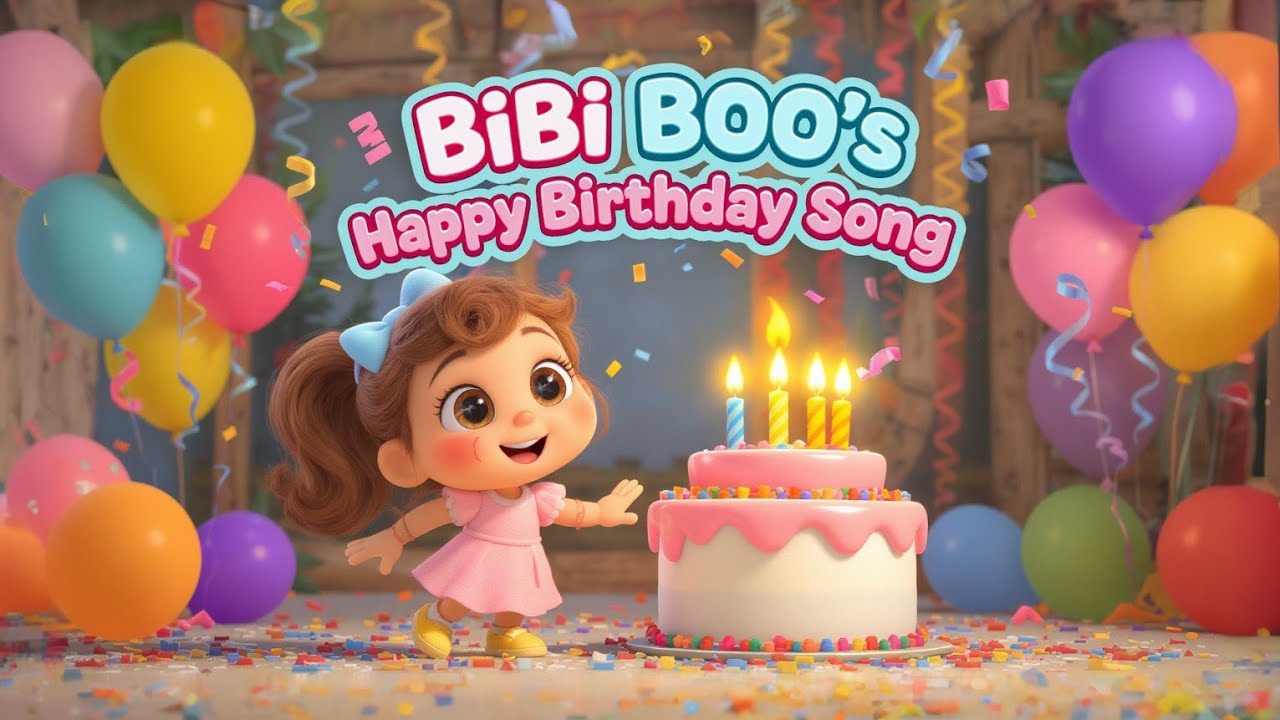 Bibi Boo’s Happy Birthday Song 🎂 | Fun Birthday Nursery Rhyme for Kids | Bibi Boo Kids