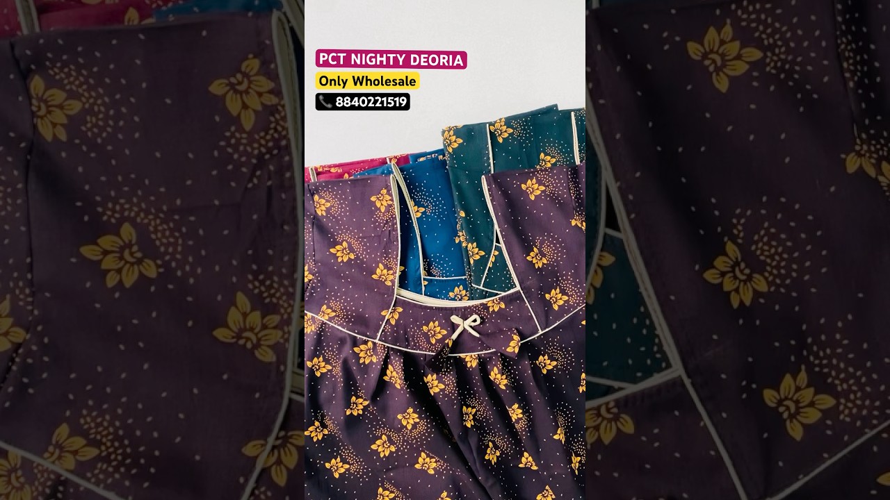 Cotton Nighty Design | Pure cotton nighty | PCT NIGHTY DEORIA #nighty #design #purecotton