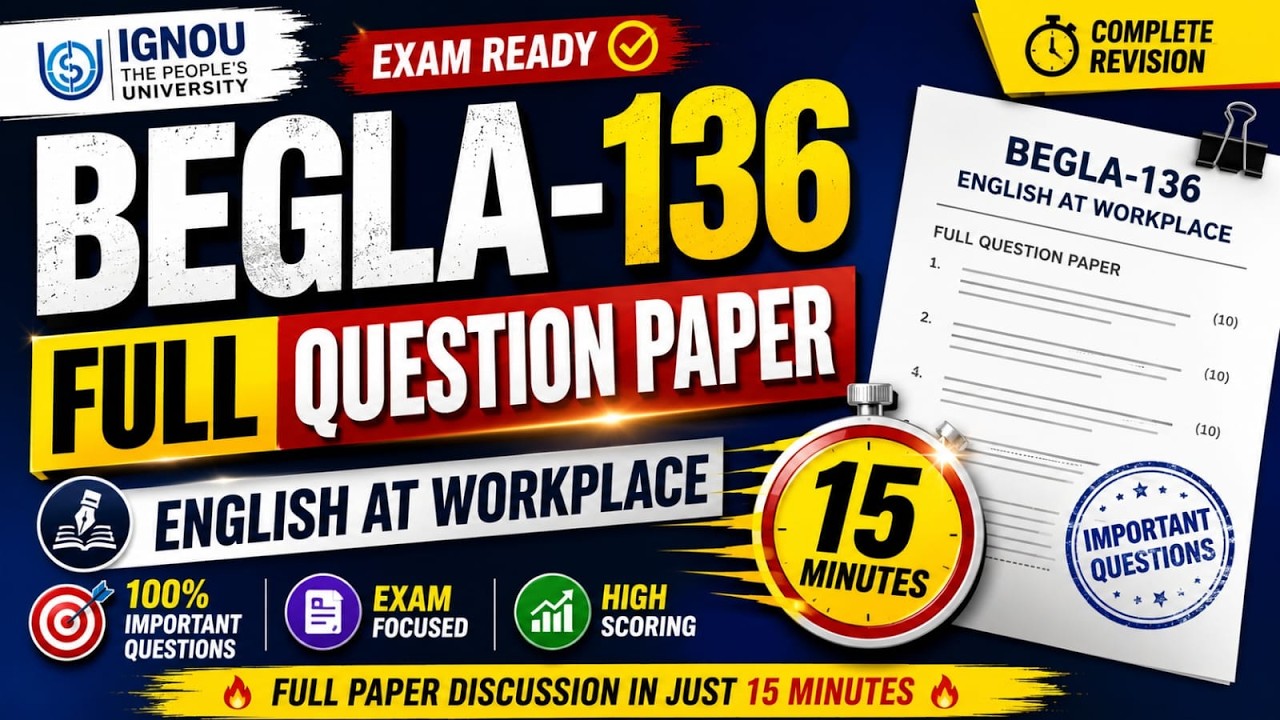 BEGLA-136 Important Questions Revision #begla136 #ignou #ignoubca #bca