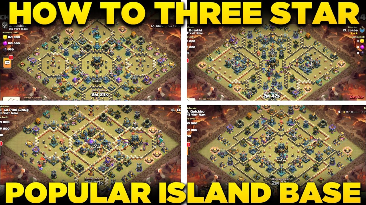 How to 3 Star Any Th17 Popular Island Base | Th17 Popular Base 3 Star Attack Strategy coc