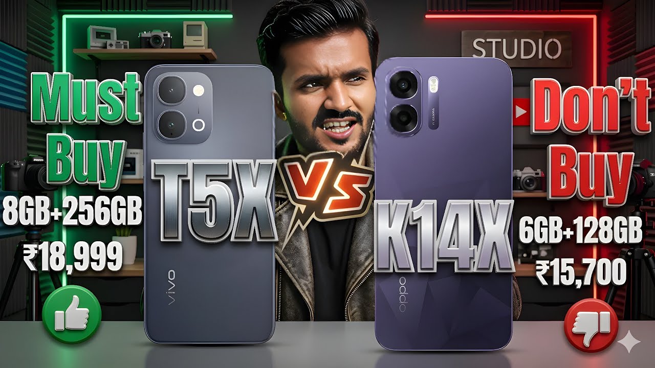 Vivo T5x vs Oppo K14x – Result Dekhke Hairaan Ho Jaoge 😳 Full Comparison | Paisa Vasool Ya Fail? ⚡