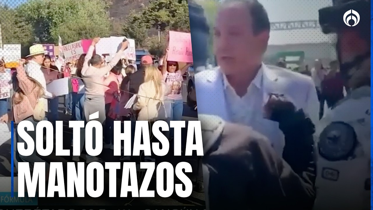Regidor recibe abucheos; ¡intentó parar manifestación por caso Renata en Atizapán!
