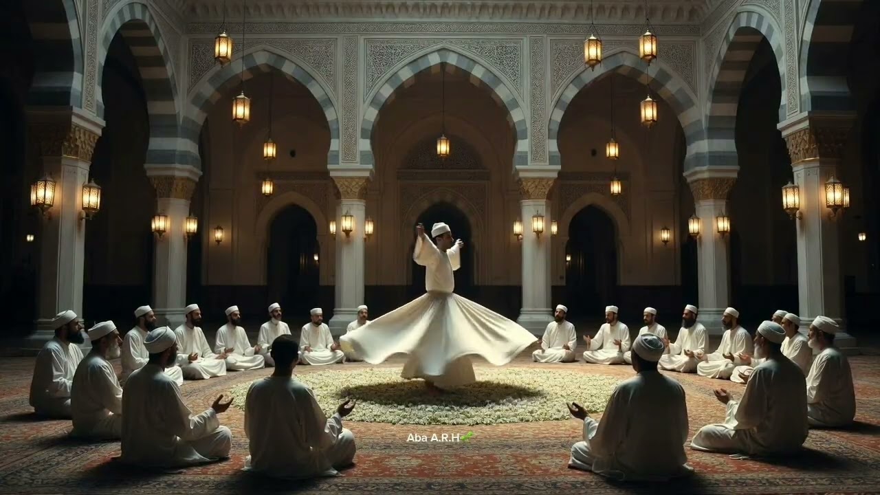 🌙 Dhikr Chanting & Sufi Whirling | Relaxing Ramadan Night Ambience 4K @AbaRumaisha 
