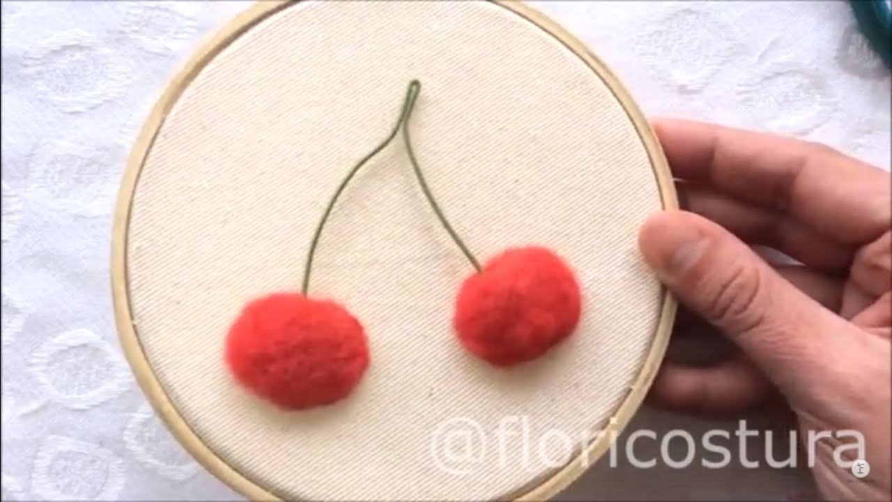 Feltragem em Tecido - Cereja