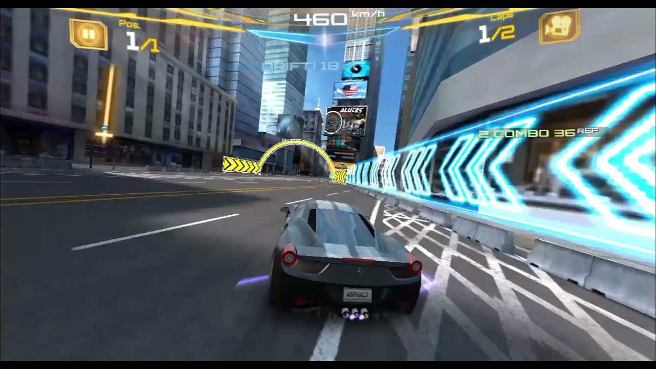 Asphalt 7: Heat - Academy: Ferrari 458 Italia, New York (2:29.94)