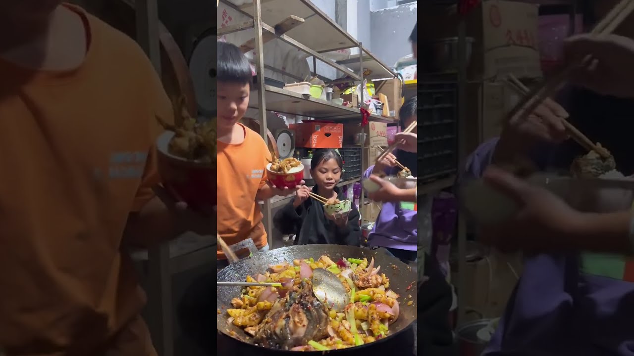 读书前买条鱼做给孩子们吃、简单的一顿饭菜、都开心的不得了#vlog日常 #农村生活日常 #农村美食 #懂事的孩子 #记录真实生活