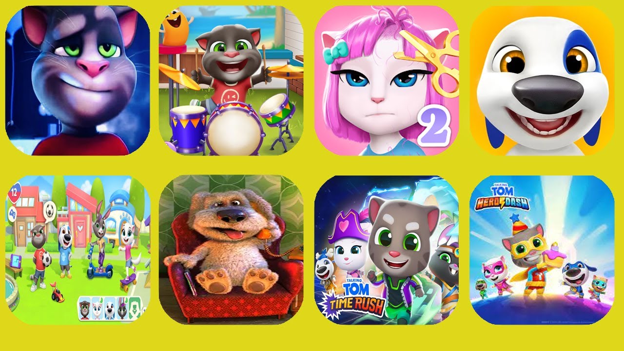 TALKING TOM UPDATE HALLOWEN,TOM TALING2,ANGELA2,MT YYALIKING HANK,TOM HERO DASH, TALKING TOM TIME