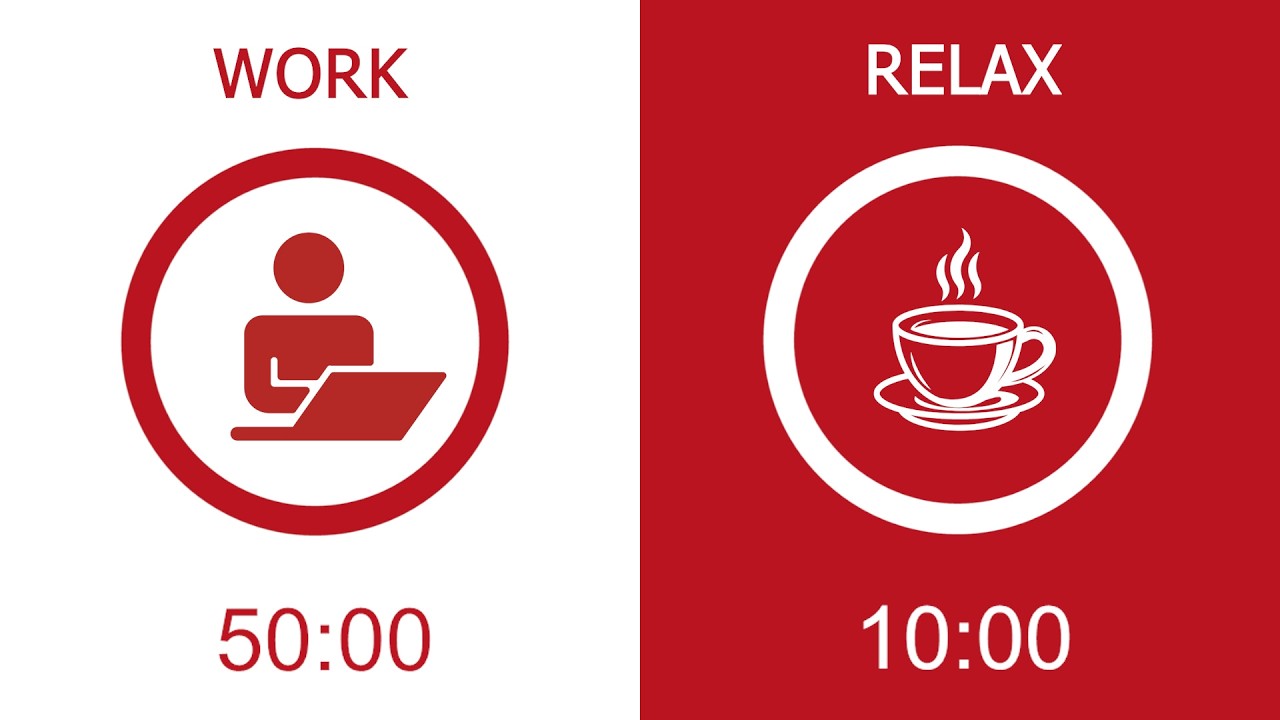 45/5 Pomodoro Timer ⏳ Clock Ticking & White Noise ∙ Deep Focus & Study