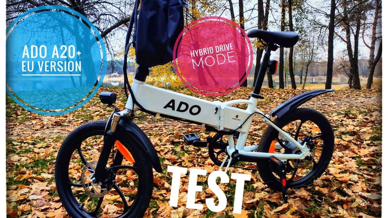 ADO A20+ EU Version Hybrid Drive Mode pierwsza jazda testowa E-bike w trybie hybrydowym