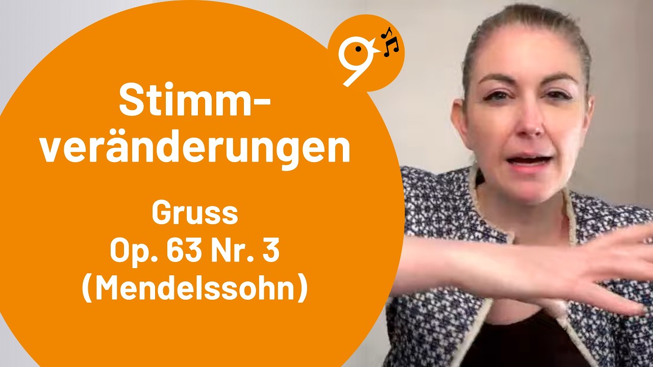 Einsingen um 9 (28.2.26) mit Julia, Stimmveränderungen, Umfang, Gruss Op. 63 (Mendelssohn), Duett