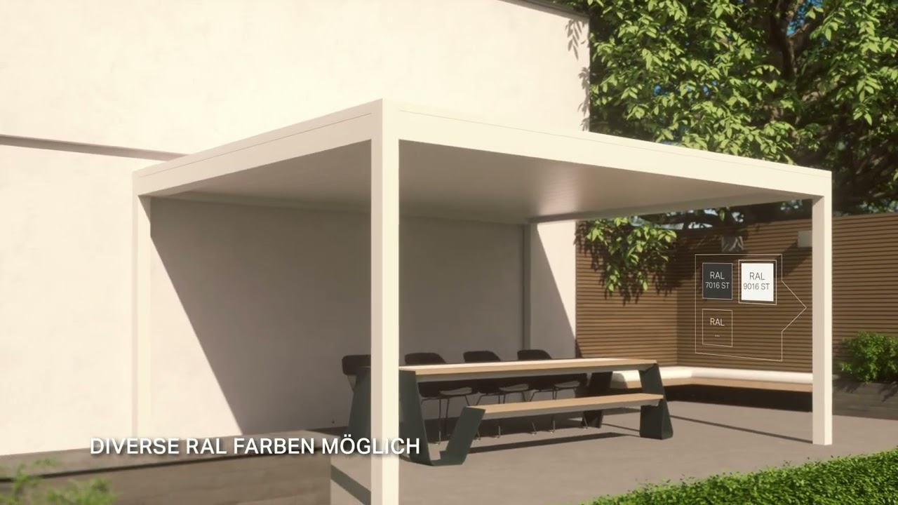 Lamellendach Brustor B250 XL – Großflächiger Sonnenschutz für Terrasse | Ombrage Dresden