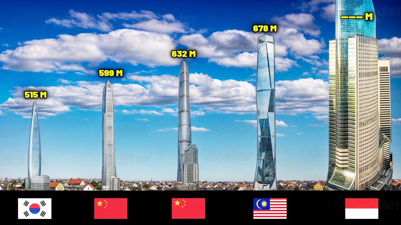 INDONESIA PECAHKAN REKOR!? Inilah Bangunan Tertinggi di Dunia, Shanghai Tower China Terlihat Kecil