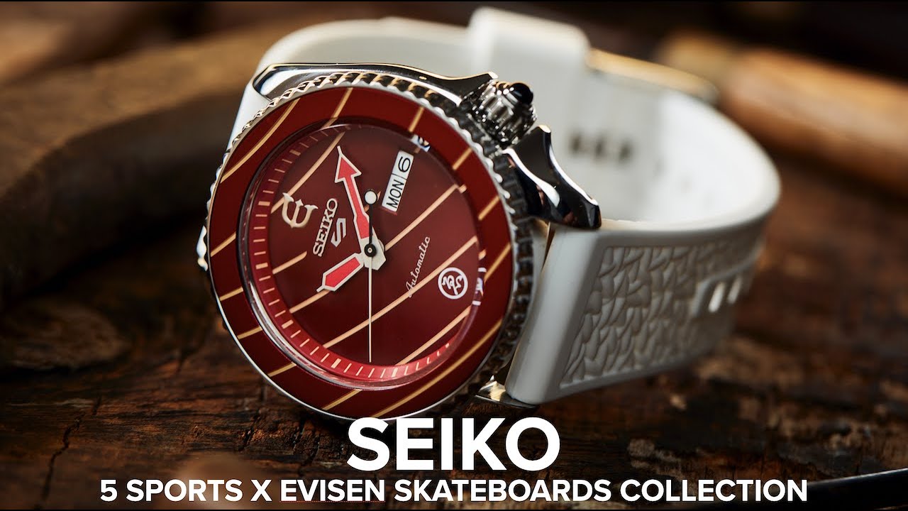 The Seiko 5 Sports X Evisen Limited Editions are inspired by skateboarding and tuna sushi
