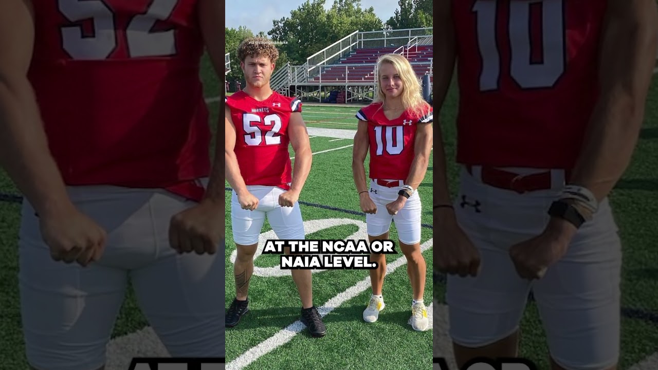 The FIRST Female College Football Player?! 🤯 #shorts #cfb #collegefootball