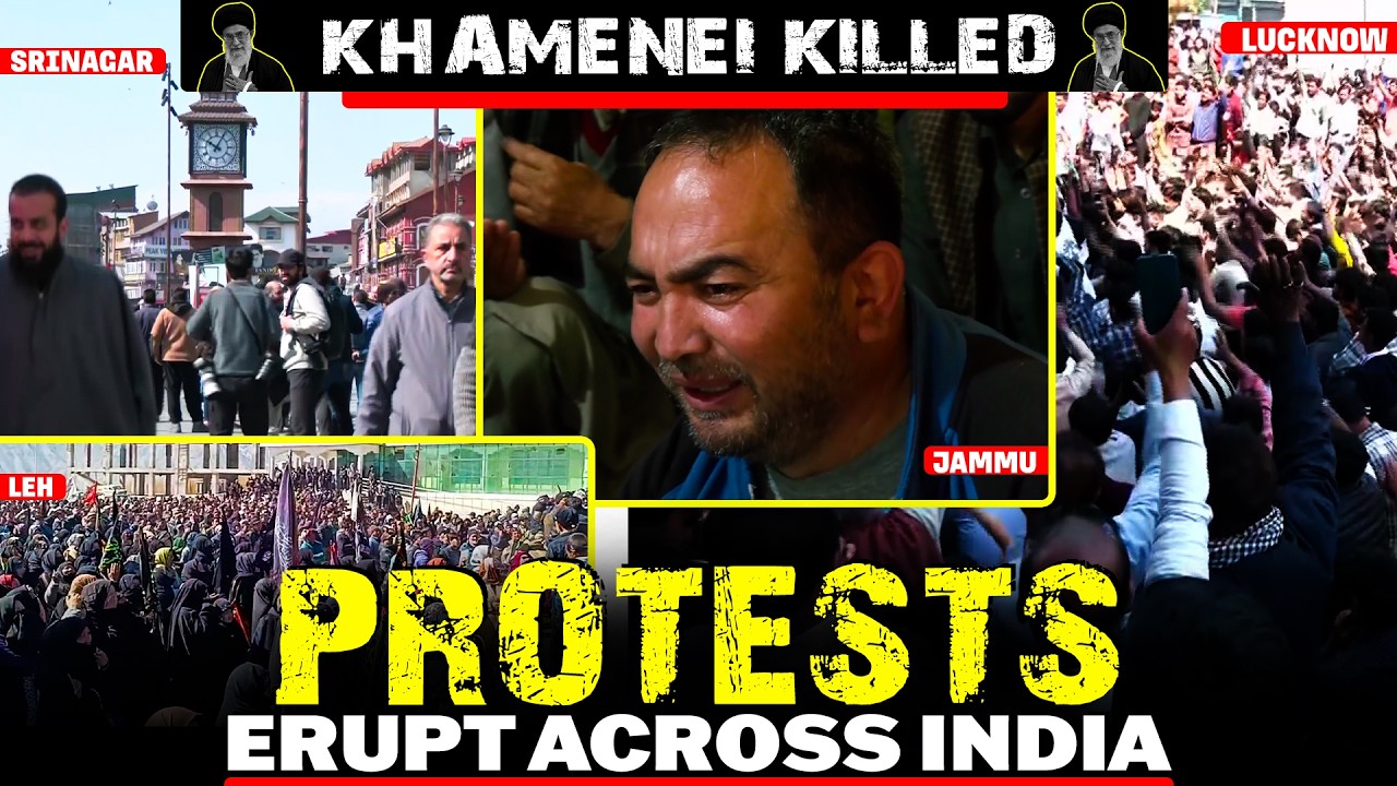 Live: Protests Erupt Across India as Khamenei killed in US-Israel strikes | Kashmir | Lucknow |Jammu