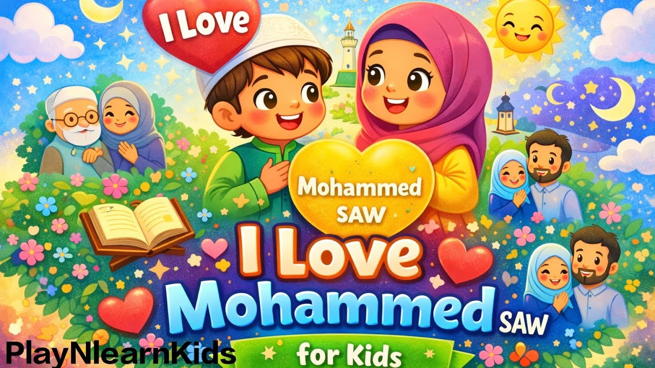 I love Mohammed SAW ❤️|| kids rhyme || Islamic moral poem @PlayNlearnkids-w8q 