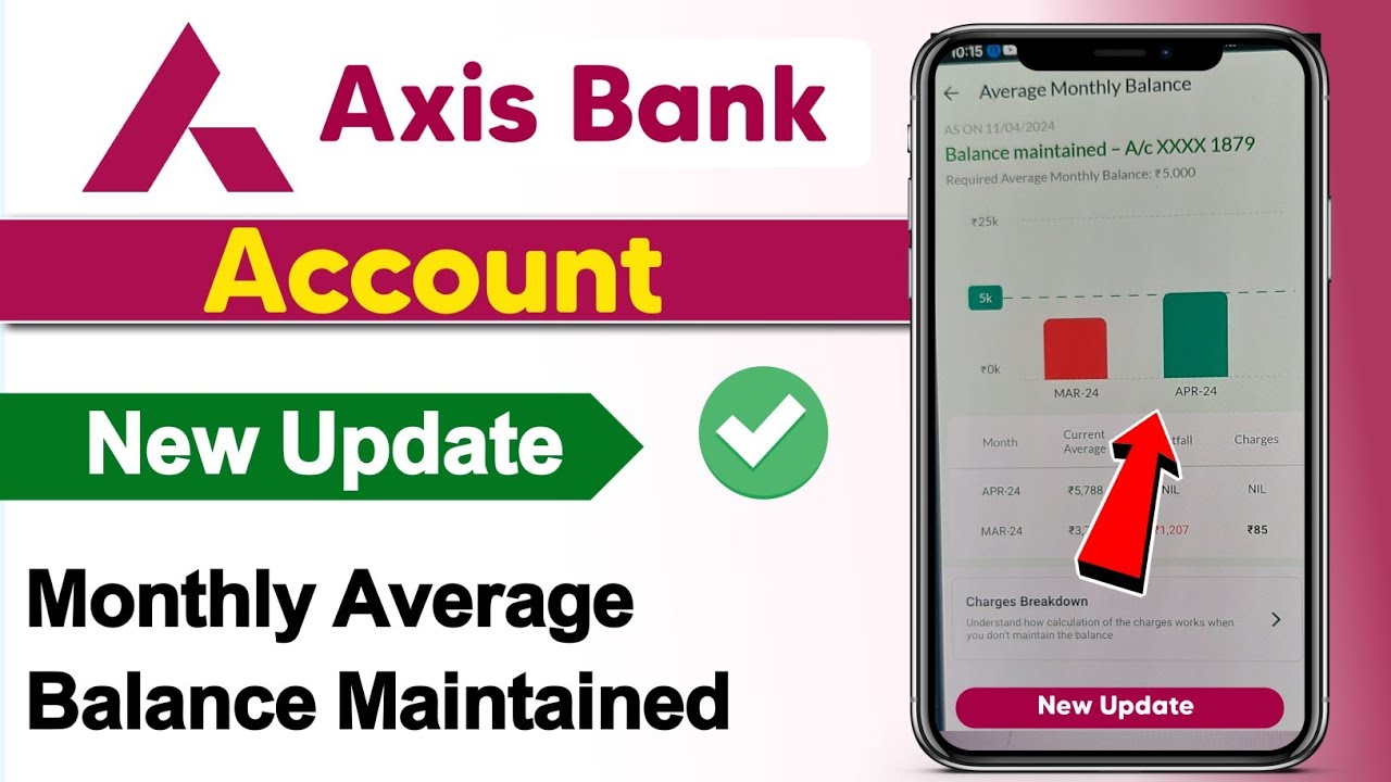 Big Update 🎉| Axis bank Account Monthly Average Balance maintained New Update