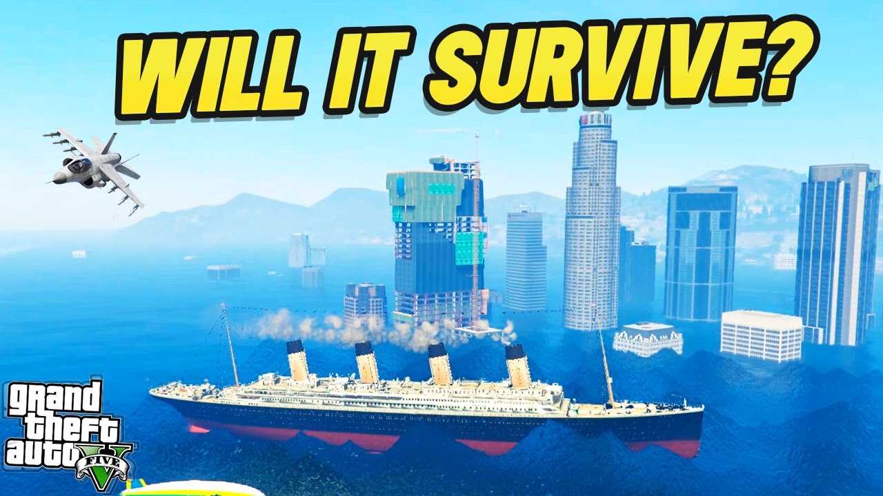 CAN THE TITANIC SURVIVE A TSUNAMI? (GTA 5 MODS)