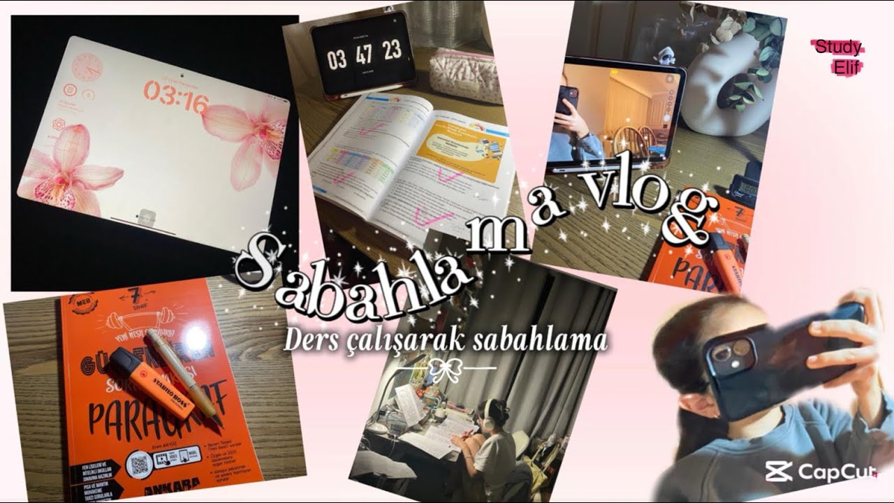 Ders çalışarak sabahlama vlog / 7. Sınıf ders çalışma günlüğüm #lgs28 #7sınıf #ders #keşfet 