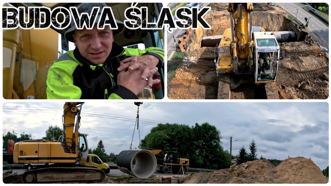 16. Deszcze niespokojne, Liebherr 934 i układanie rur betonowych, śmieszna historia mechanika.