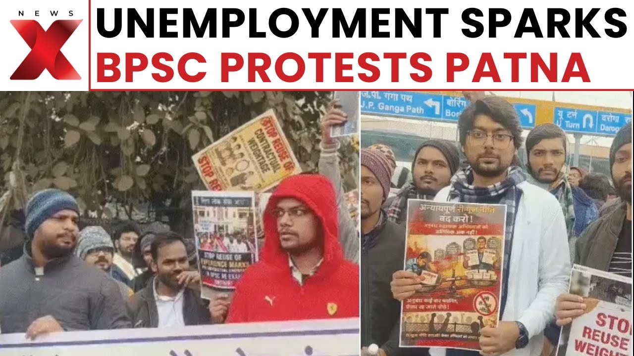 Bihar Protest: BPSC Aspirants Protest Outside Visvesvaraya Bhawan Over Unemployment Issues