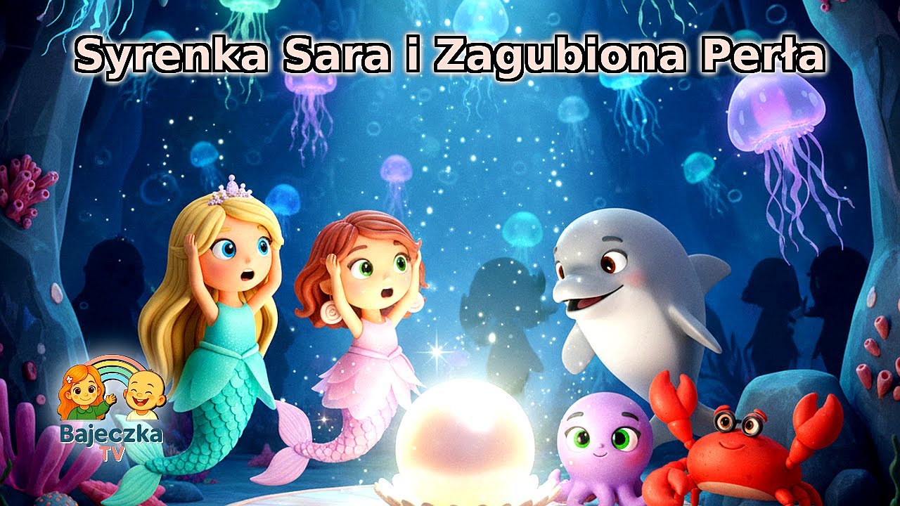 🧜♀ Syrenka Sara i Zagubiona Perła - Bajka magiczna 🧜♀🔍💎 + piosenka | Bajeczka TV