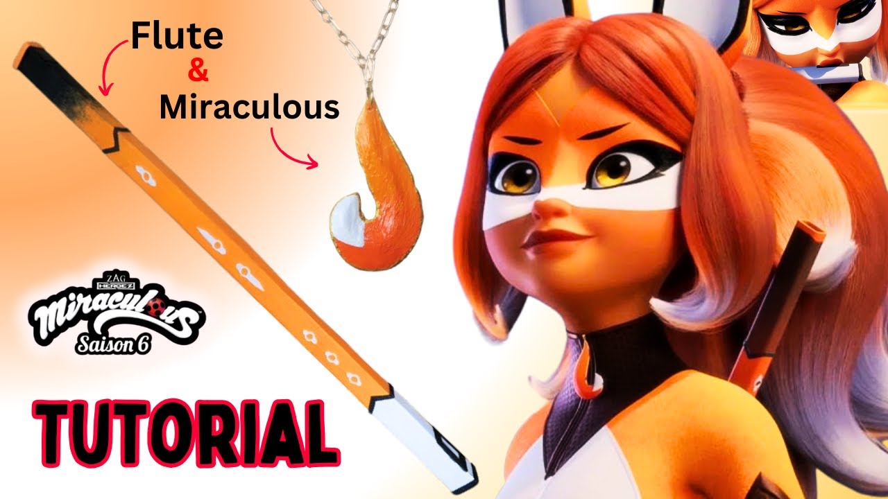 DIY NEW Ladybug Miraculous SEASON 6 Rena Rouge Flute & Fox Miraculous necklace
