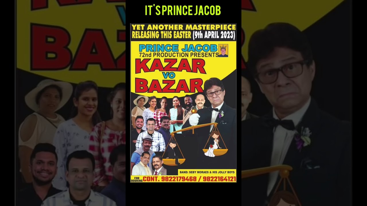 Prince Jacob tiatr KAZAR VO BAZAR || Konkani tiatr 2023 || Konkani shorts 2023 #shorts